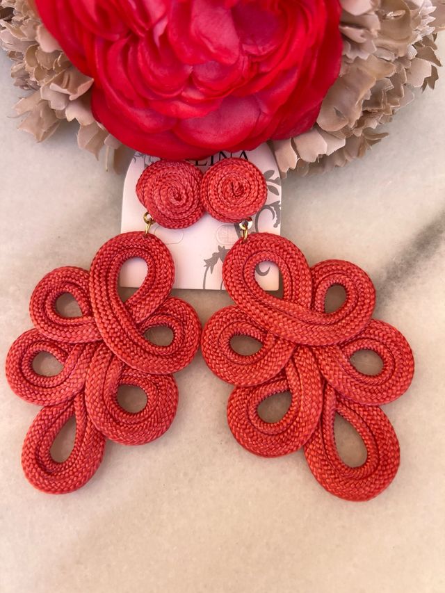 Pendientes flamenca rojo