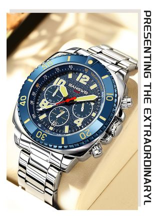 Reloj BANGWEI cronógrafo azul