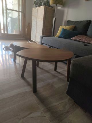 Mesas auxiliares madera 2 uds.No negociable precio