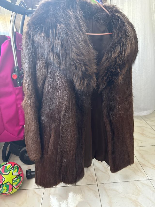 Chaquetón piel Yvonne marrón