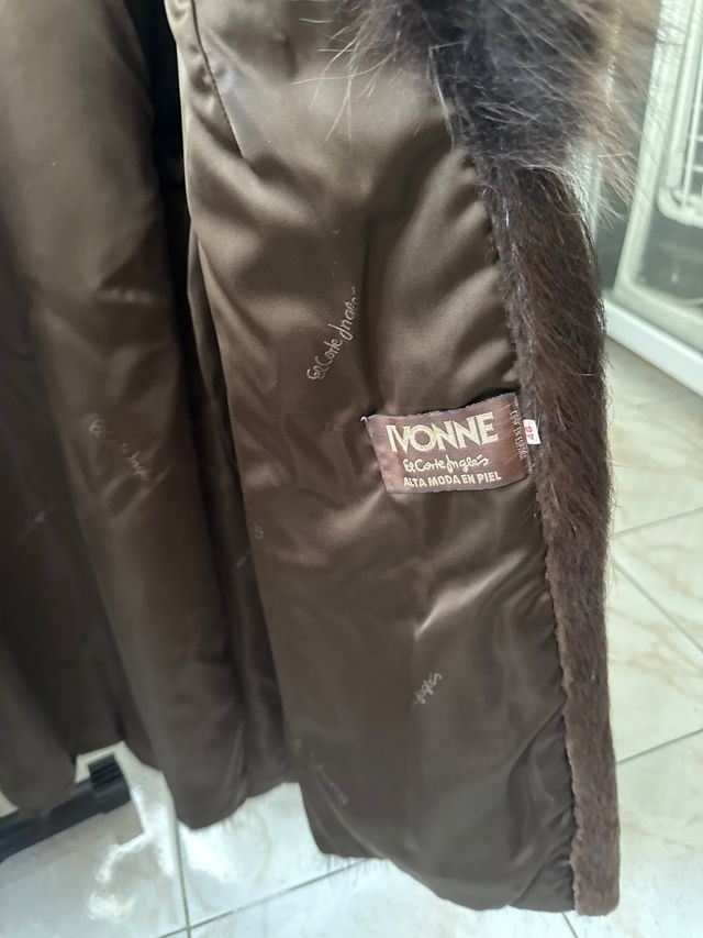 Chaquetón piel Yvonne marrón