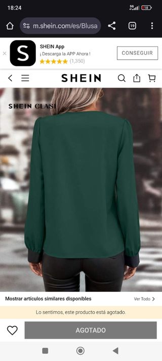 Blusa verde fluido c/cremallera