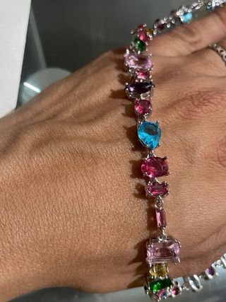 Collar y pendientes Swarovski multicolor