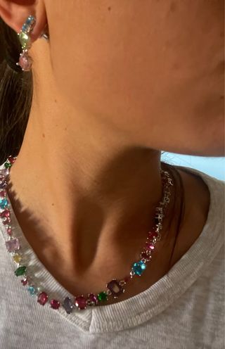 Collar y pendientes Swarovski multicolor