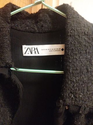 Chaqueta negra Zara - Talla S