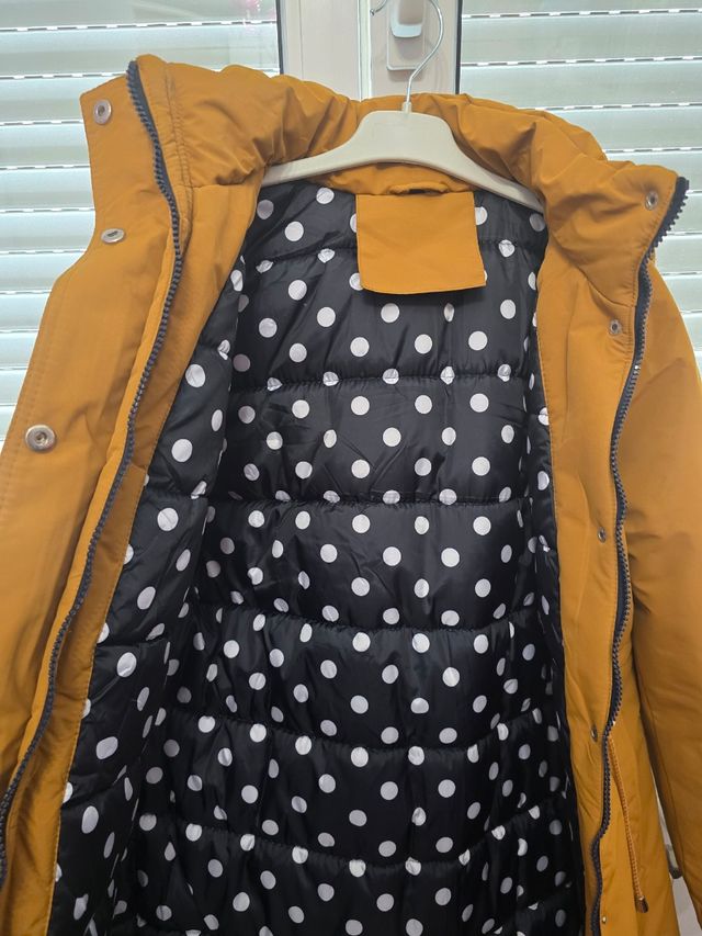 Cazadora plumas mostaza