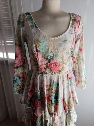 Traje Flamenca Rosa - Multicolor