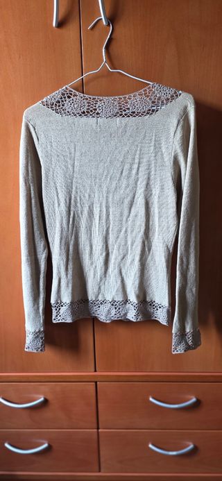 Chaqueta beige Oky-Coky - Talla M