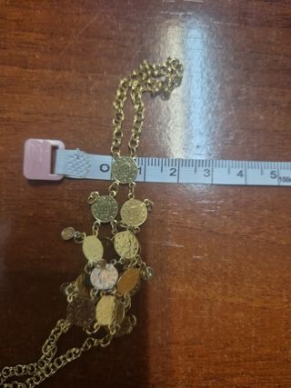 Pulsera manita monedas oro