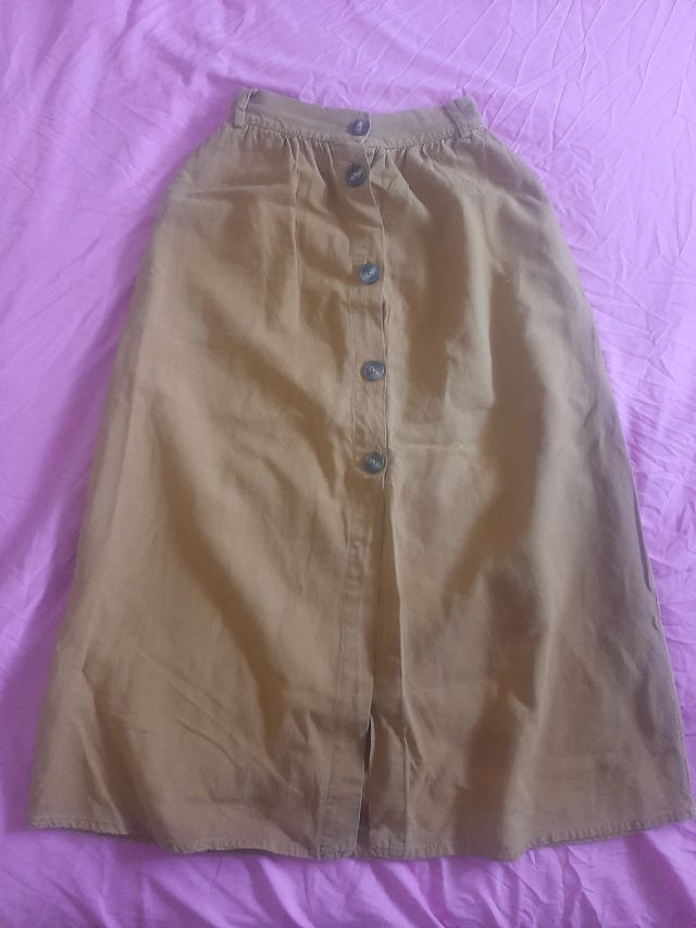 Falda midi marrón - informal