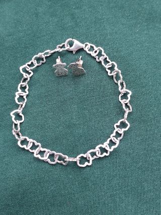 Pulsera y pendientes Tous plata 