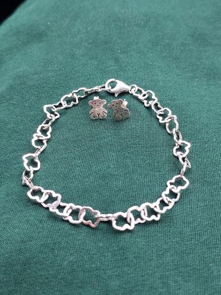 Pulsera y pendientes Tous plata 