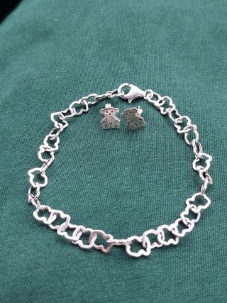 Pulsera y pendientes Tous plata 