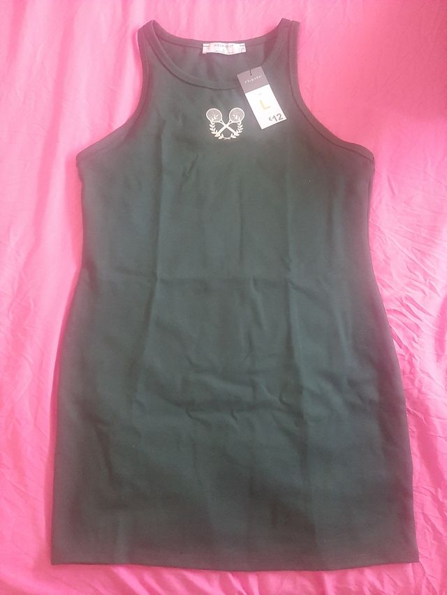 Vestido Primark verde oliva - Talla L