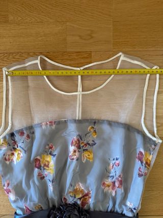 Vestido floral gris - Fiesta