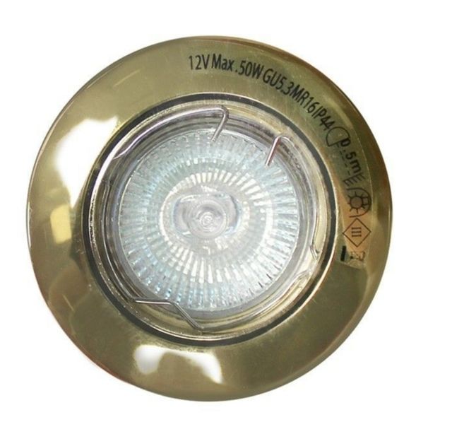 Foco halógeno GU5.3 12V 50W dorado