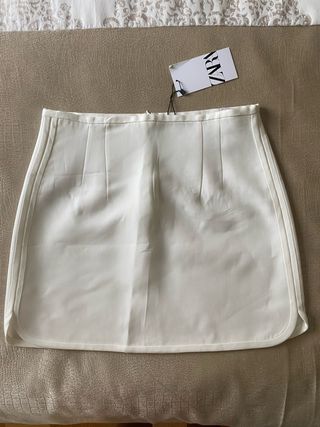 Mini Falda Zara blanca - M