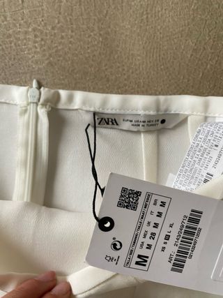 Mini Falda Zara blanca - M