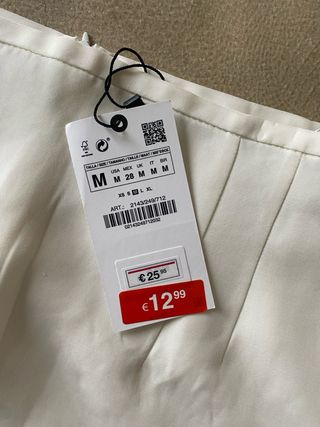 Mini Falda Zara blanca - M