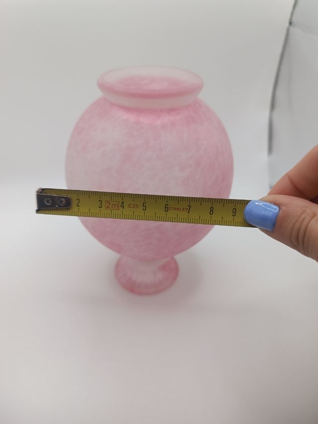 Vaso Murano rosa satinato