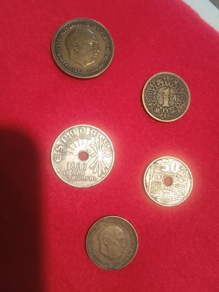 Lote de 5 Monedas España Franco