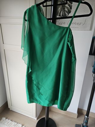 Vestido corto verde fiesta