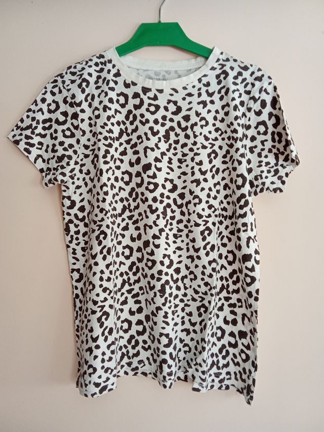 Camiseta leopardo - Blanco y marrón sin estrenar