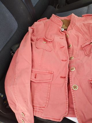 Chaqueta niña color salmón