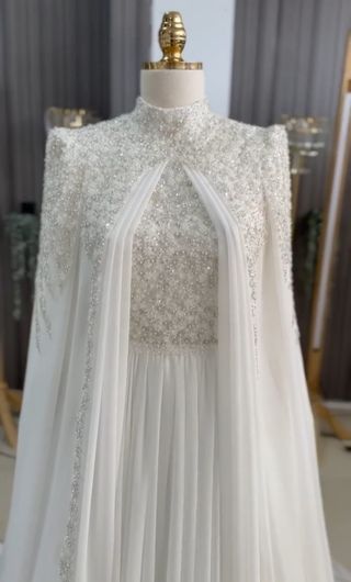 Vestido novia blanco modesto