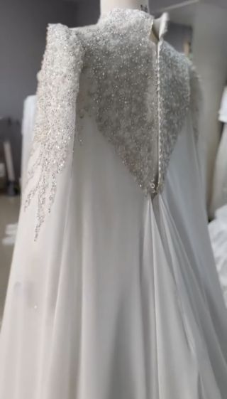 Vestido novia blanco modesto