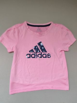 Camiseta Adidas niña rosa T-S
