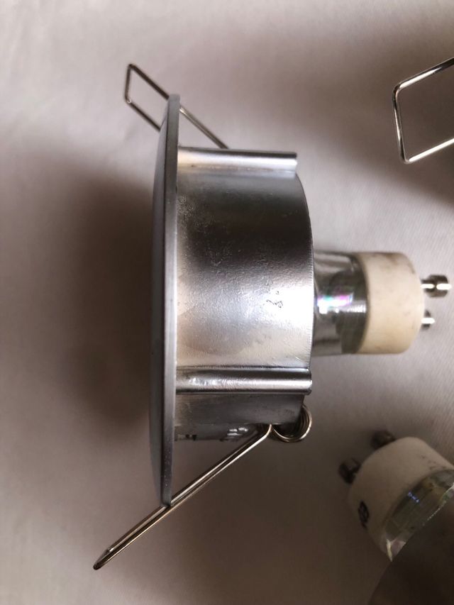 3 Focos LED empotrables - Plata