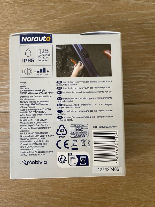 Nuevo Alarma antirrobo Norauto Easy Alarm 1.0