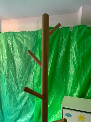 Perchero madera blanco-marrón