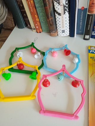 Juguetes para pájaros: 2 columpios + 2 escaleras