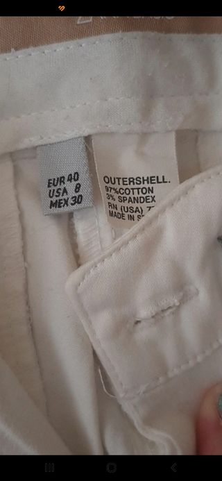 Pantalón Zara blanco