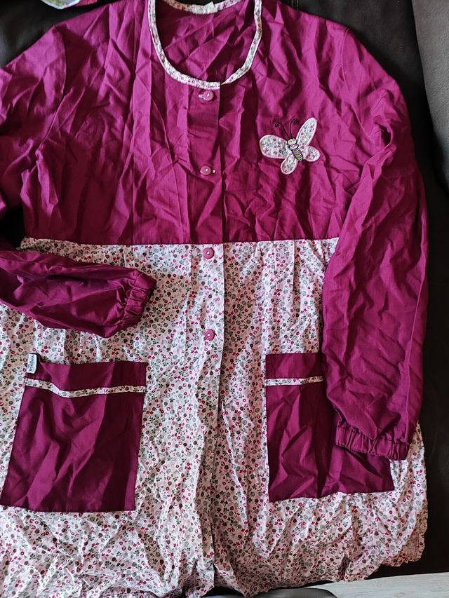 Babi maestra manga larga rosa-morada