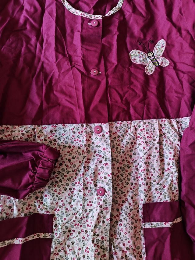 Babi maestra manga larga rosa-morada