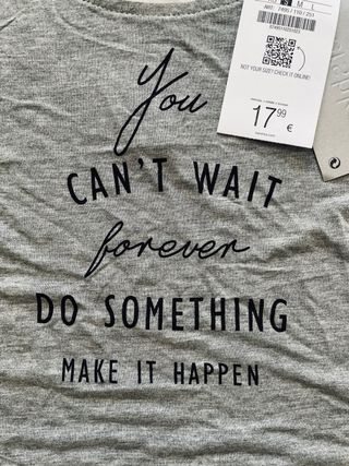 Camiseta texto combinada Bershka