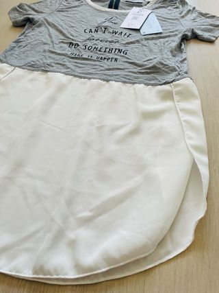 Camiseta texto combinada Bershka