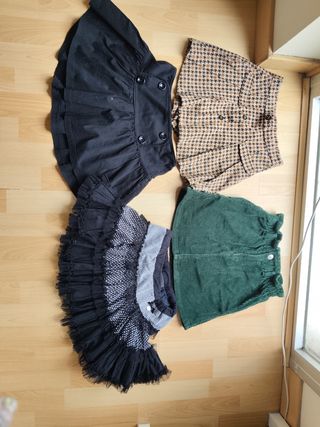 Faldas y shorts niña 10-11 años lote de faldas