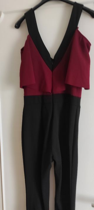 Tuta elegante donna rosso-nero