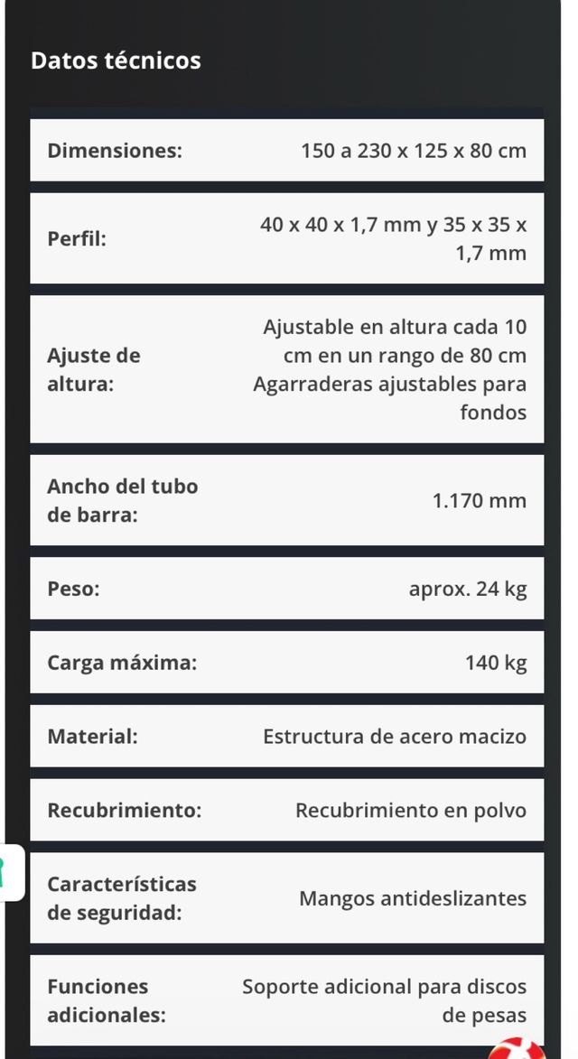 Barra dominadas y fondos KSport