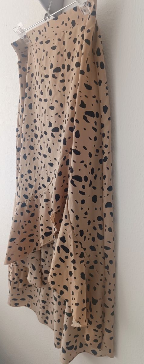 Falda midi animal print