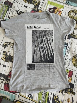 Camiseta Lake Tahoe Pull&Bear Gris