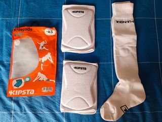 Rodilleras Kipsta V300 + calcetines