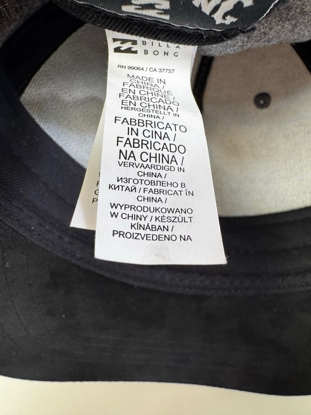 Gorra Billabong gris-negra