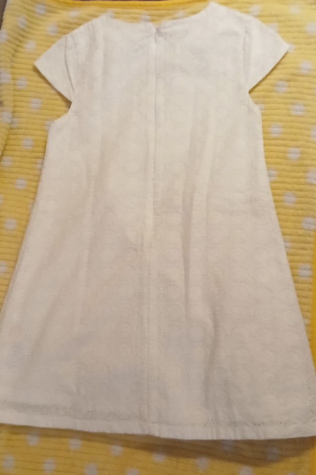 Vestido blanco niña - Talla 8. 128 cm