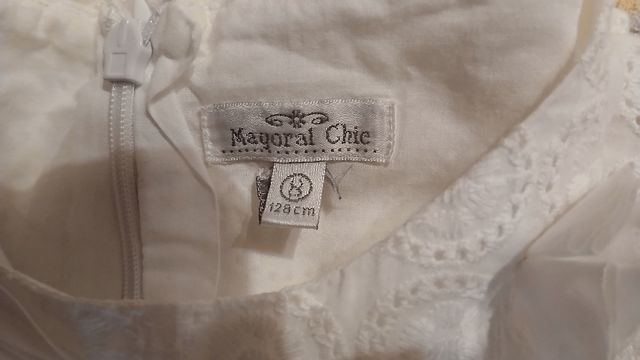 Vestido blanco niña - Talla 8. 128 cm