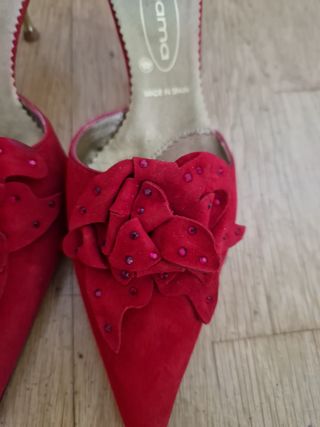 Zapatos rojos de Pedro Miralles para Adama, tacón,